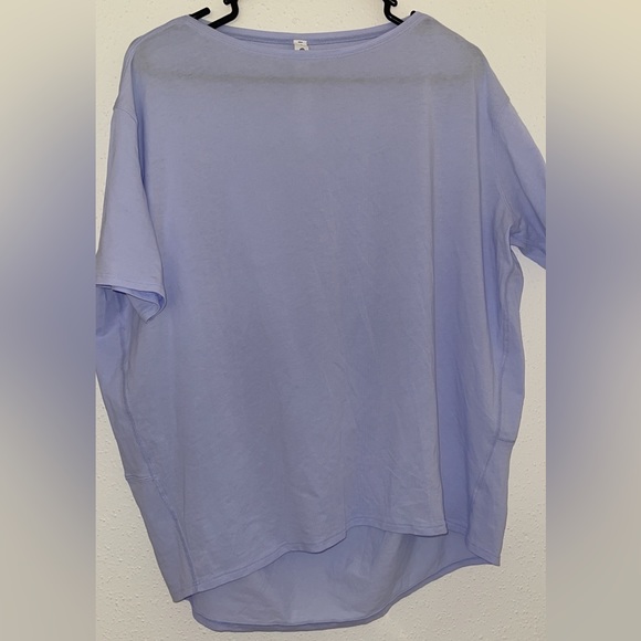 lululemon athletica Tops - Lululemon Back in Action Short Sleeve Shirt in Pastel Blue